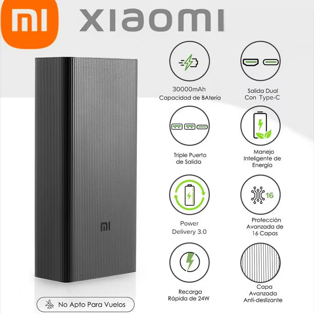 BATERIA PORTATIL XIAOMI 30.000 MAH