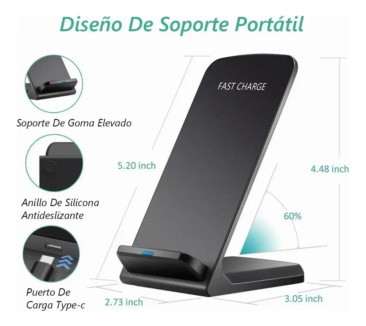CARGADOR MAGNETICO CARGA RAPIDA
